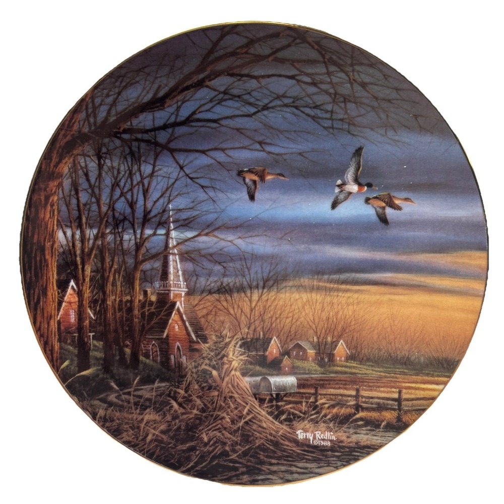 Vintage Terry Redlin Harvest Blessings Heartland Collector Plate Decor